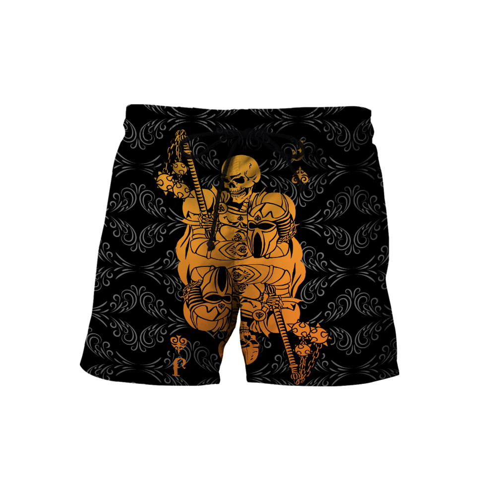 Samurai Skull Poker Over Printed Hoodie