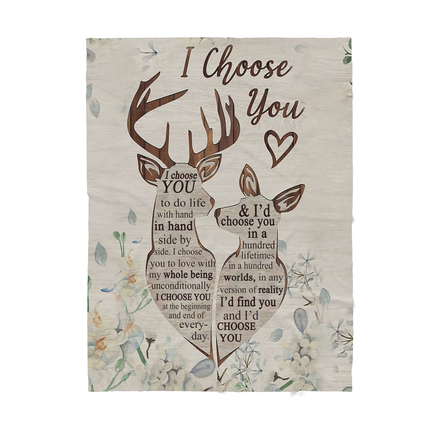Custom Blanket Deer Sherpa Blanket TA