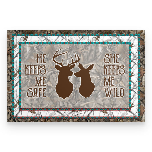 Deer Couple Canvas- Wedding Anniversary TA