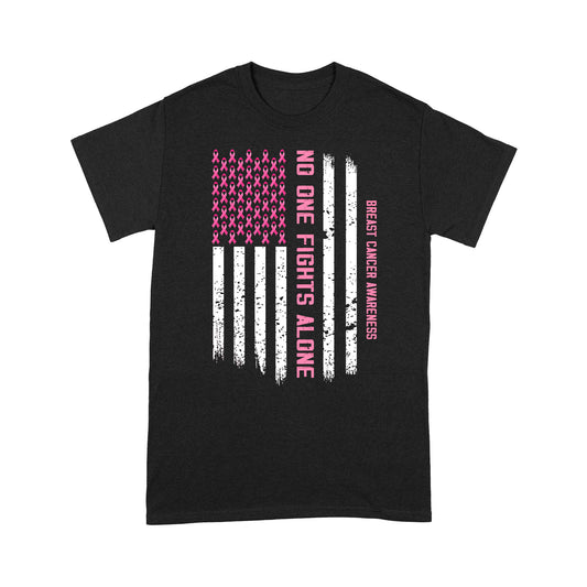 Breast Cancer Awareness No One Fights Alone Classic T-Shirt
