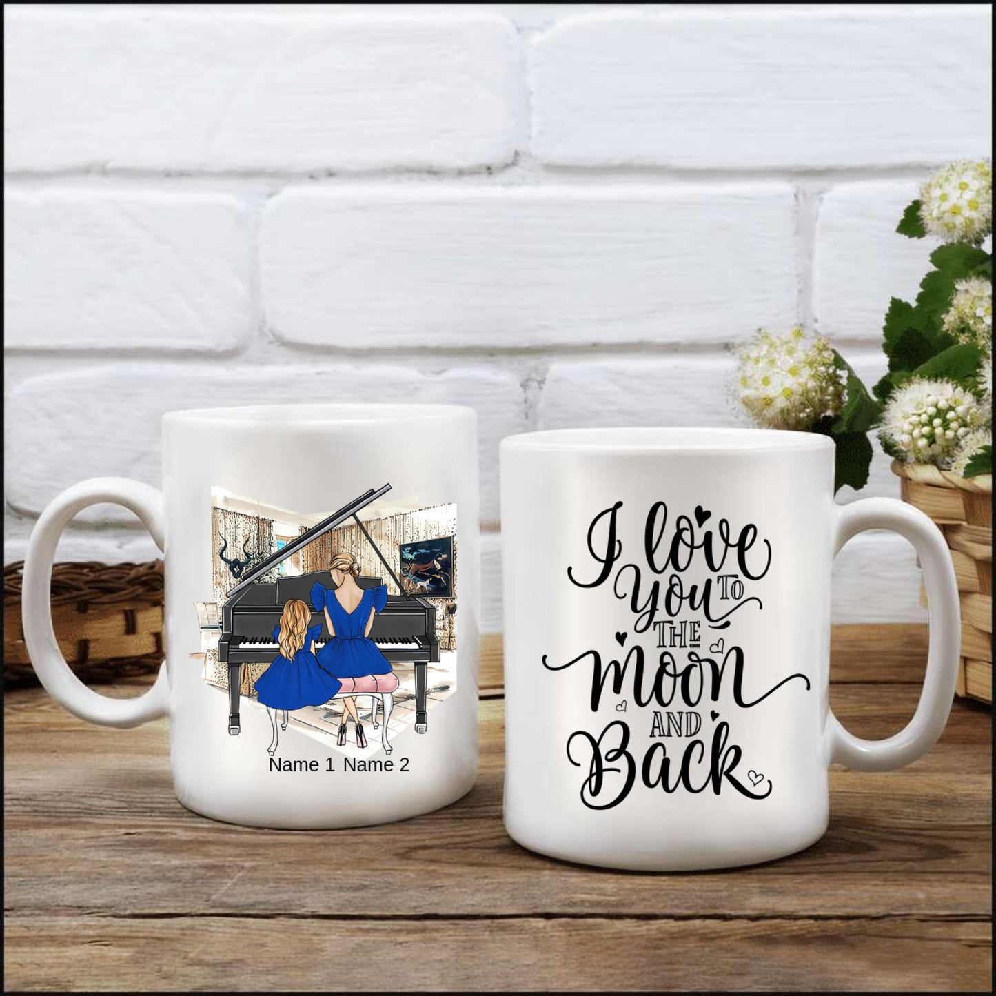 Personalized Mom-Daughter 15oz White Mug TB