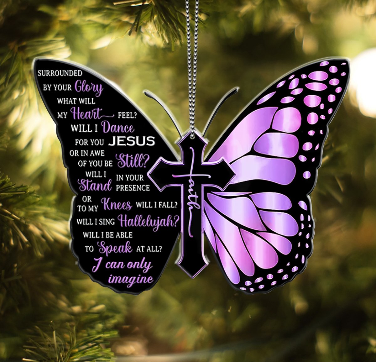 Jesus Faith Christmas Tree Hanging Ornament