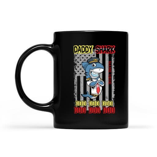 Daddy Shark Doo Doo Doo Personalized Mug - Amazing Gift For Shark Lovers