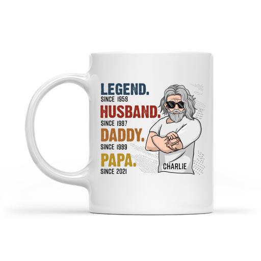 The Legend Grandpa Old Man Personalized Mug - Best Gift Father's Day