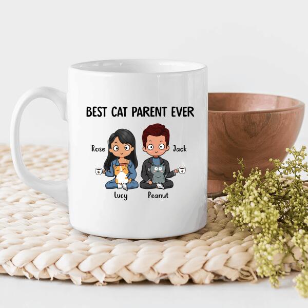 Best Cat Parent Ever Personalized Mug, Gift For Cat Lovers