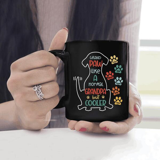 Grand Paw Like A Normal Grandpa Personalized Mug For Dog Lover Papa Father