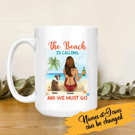 The Beach Is Calling And We Must Go Personalized T-shirt For Dog Lover Friends