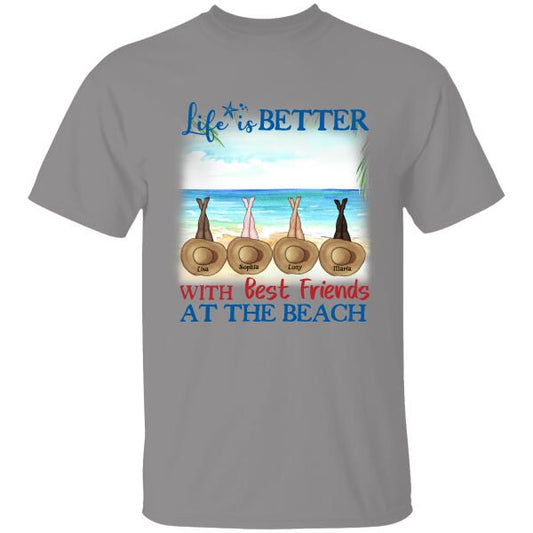 Life Is Better With Friends At Beach Personalized T-shirt Amazing Gift For You Friends Mug Poster Fleece Blanket