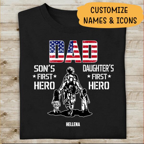 Dad Veteran Personalized T-shirt, Best Gift For Veterans