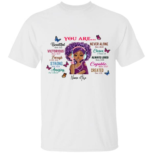 Black Girl You Are Beautiful Black Teenage Customize T-shirt, Best Gift For Black Women