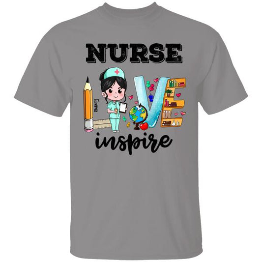 Nurse Love Inspire Personalized T-shirt For Nurse Mother Friends