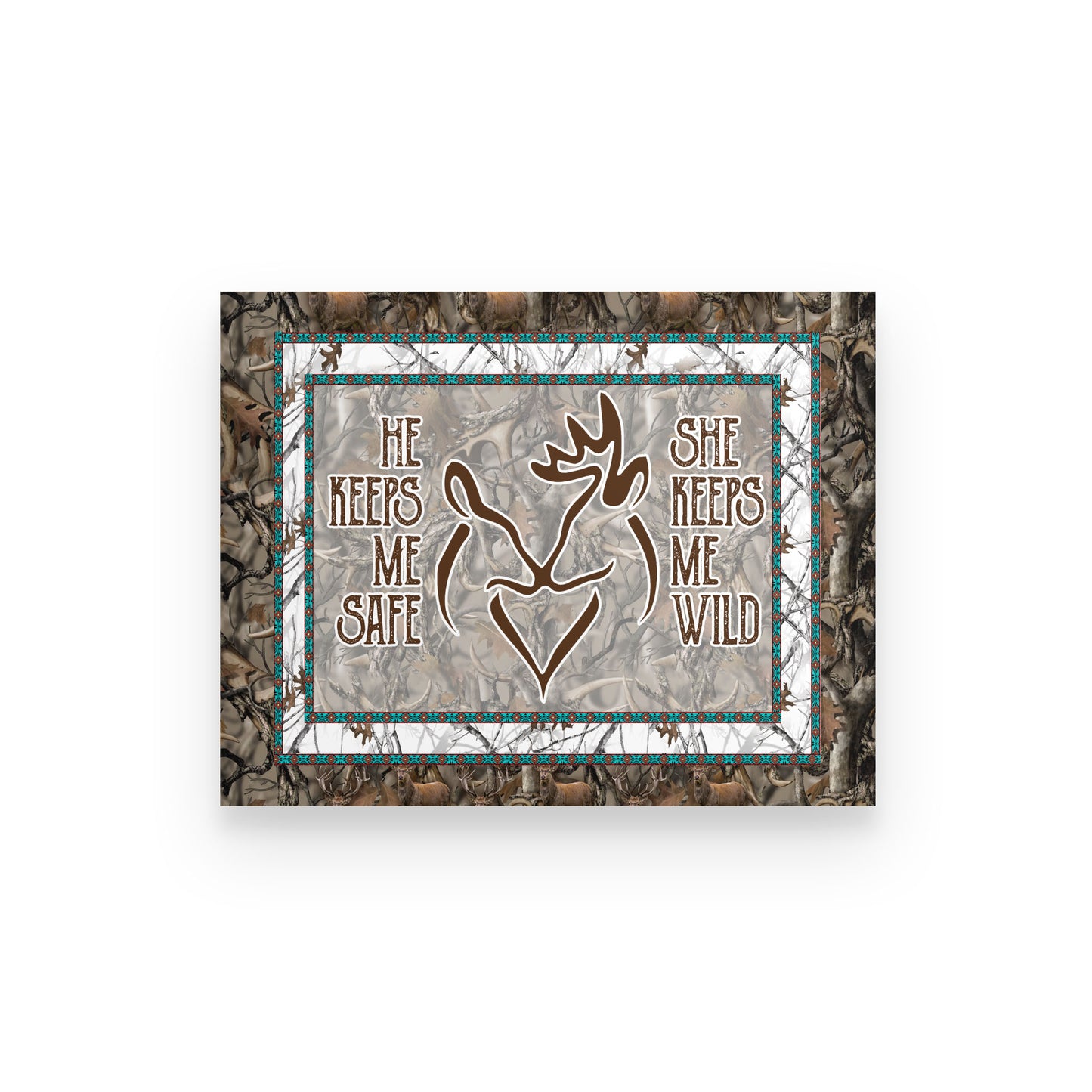 Deer Couple Canvas- Wedding Anniversary TA