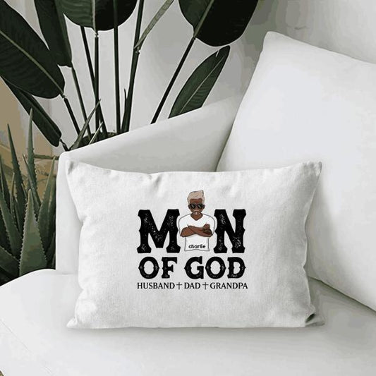 Personalized Canvas Throw Pillow Man Of God - Amazing gift for Father's day