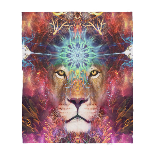 Lion Colorful Sherpa Blanket TP