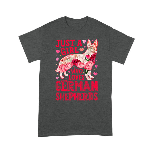 German Shepherd Flower T-shirt DL - Best Dog Mom T-shirt