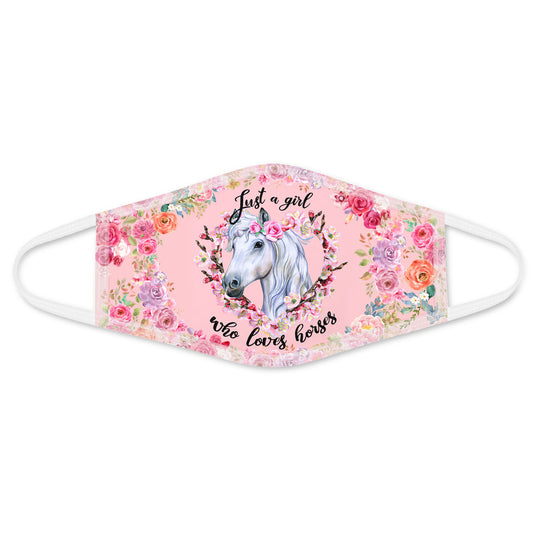 Horse Face Mask White TA