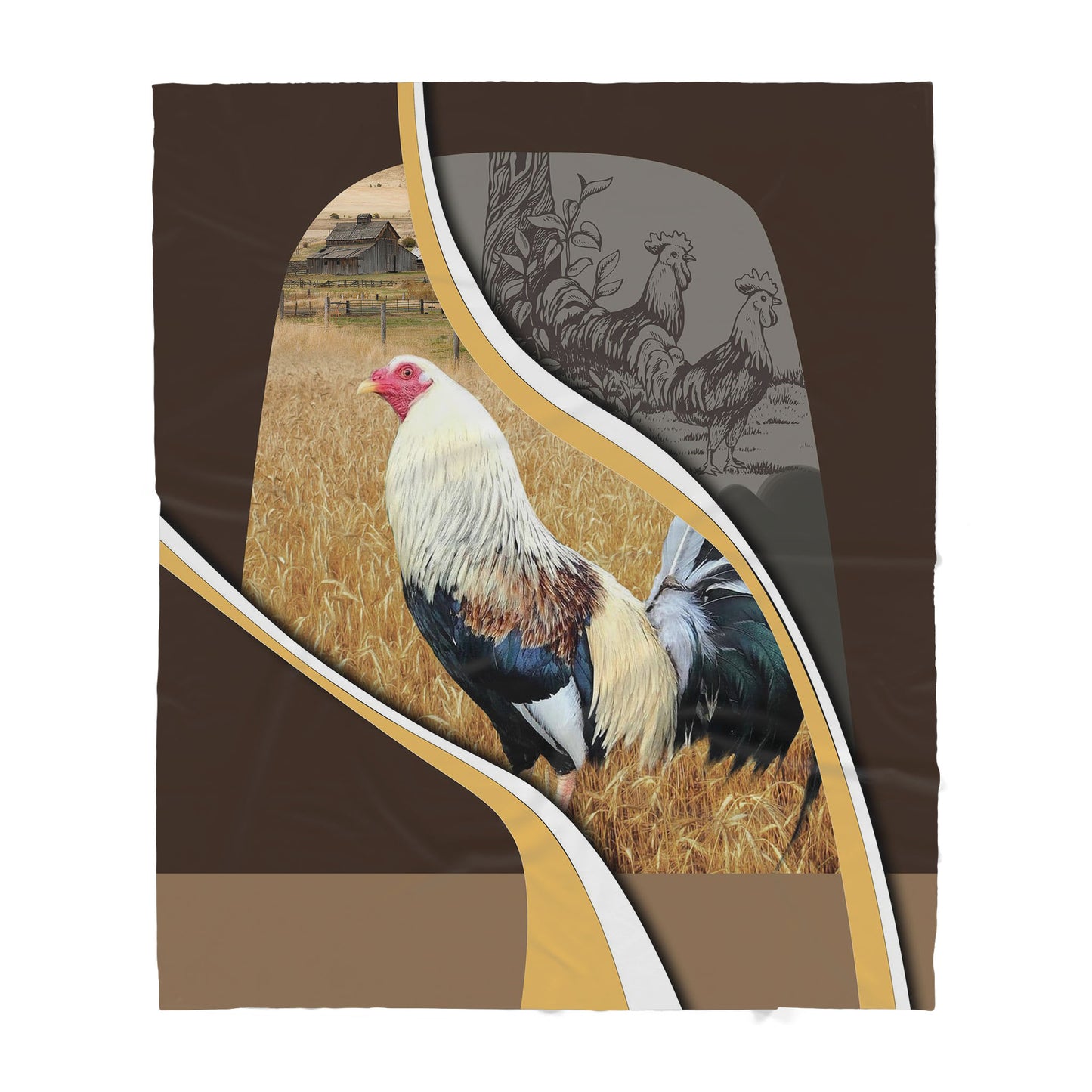 InfiniteStore 3D Printed Rooster Sherpa Blanket ML
