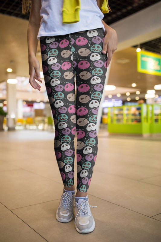 3D All Over Print Many Skull Legging - Amaze Style™-Apparel