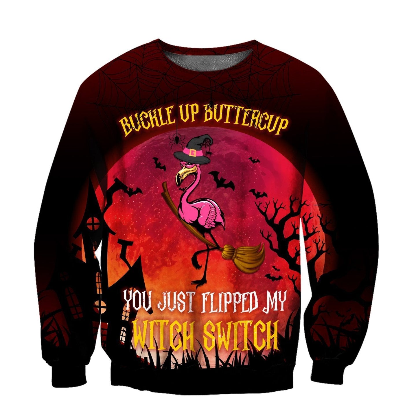 All Over Printed Buckle Up Buttercup Flamingo Halloween DA31082020-MEI