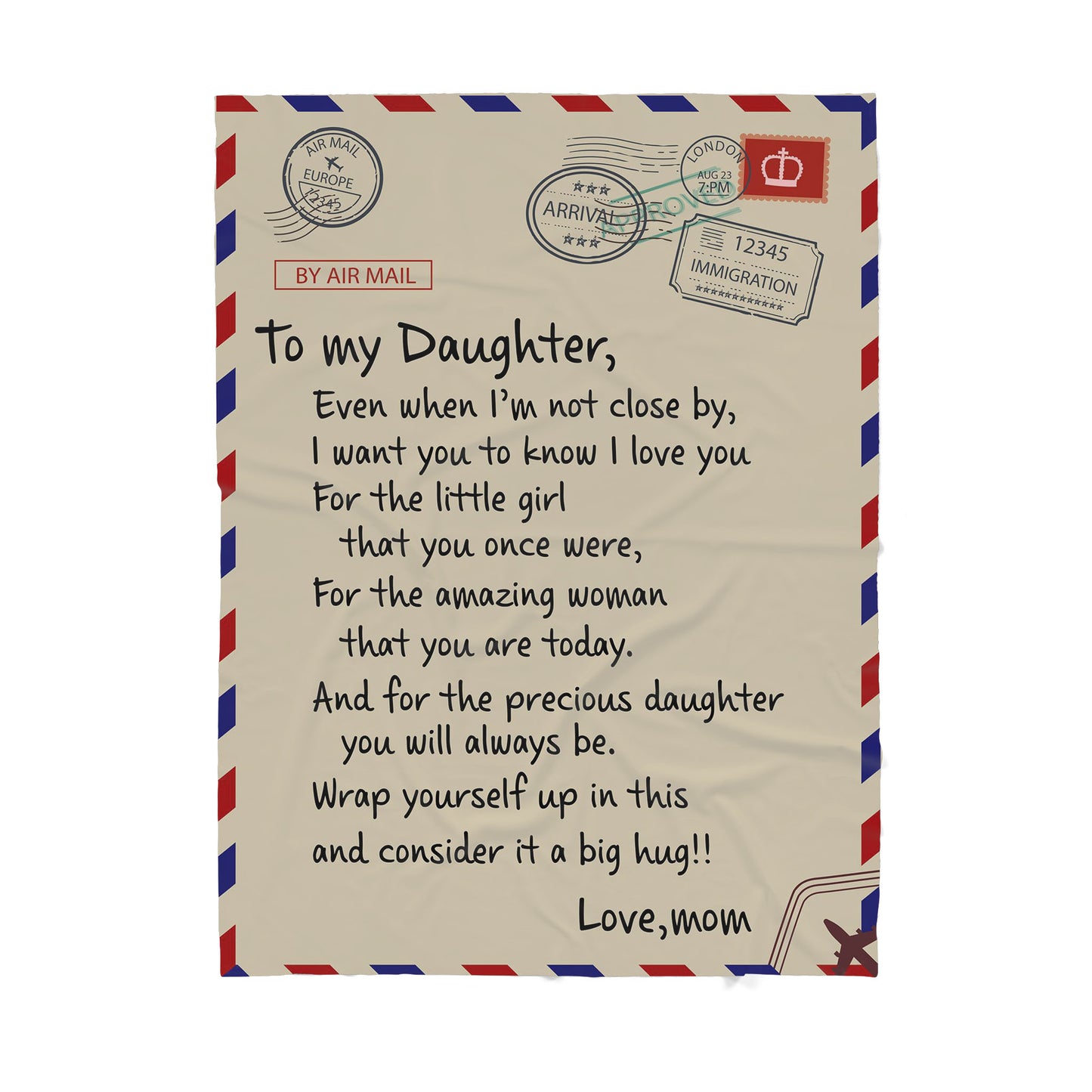 Custom Blanket To My Daughter-Best Gift For Daughter-Sherpa Blanket TA