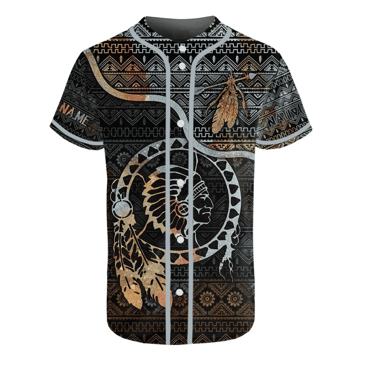 Cusomized Name Native American 3D All Over Printed Unisex Shirts