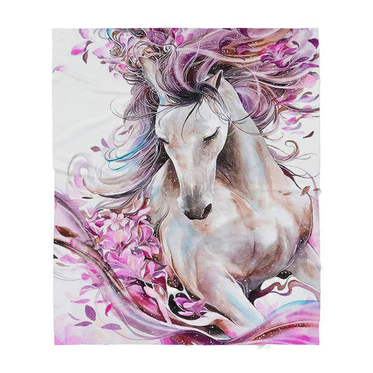 Custom Blanket Horse Sherpa Blanket TA