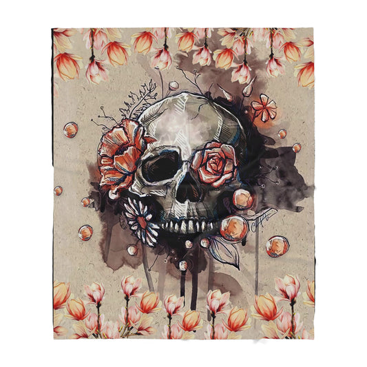 Custom Blanket Skull Sherpa Blanket TQH