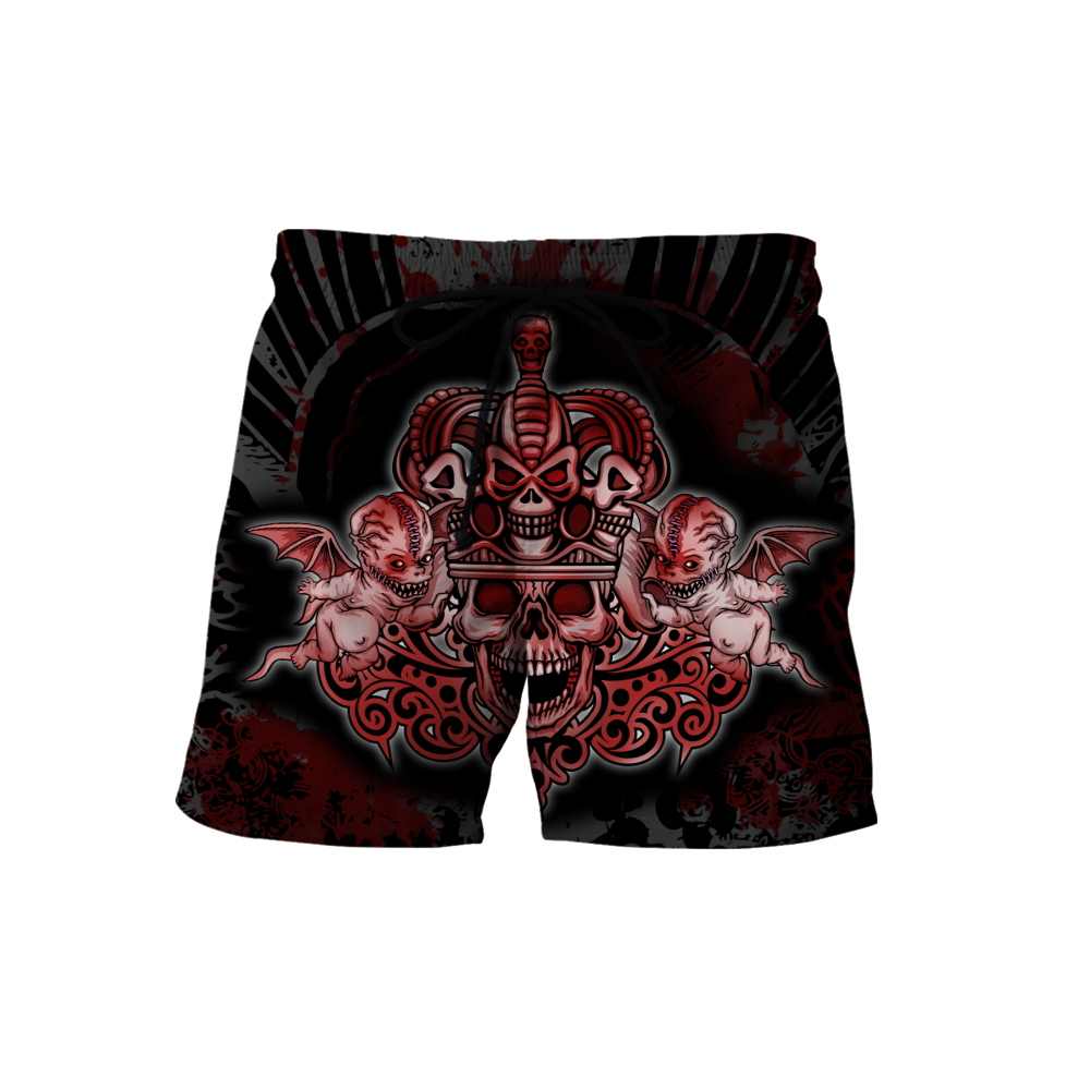 Gothic coat of arms with skull and angels 3D all over printed for men and women HHT14082003