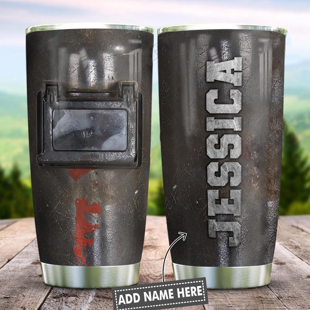 Premium Personalized 3D Printed Welder Mask Stainless Tumbler MEI