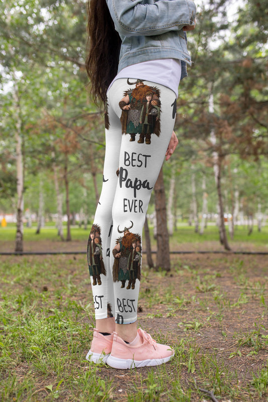 3D All Over Print Best Papa Ever Young Legging - Amaze Style™-Apparel