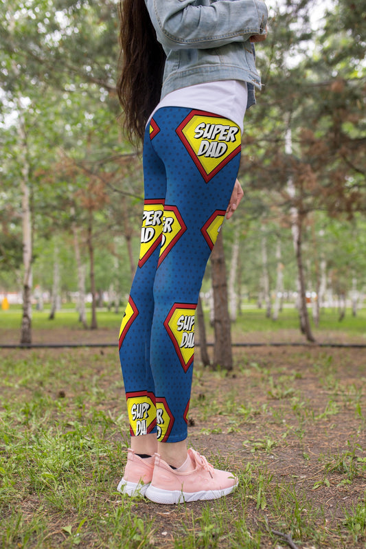 3D All Over Print Super Dad Legging - Amaze Style™-Apparel