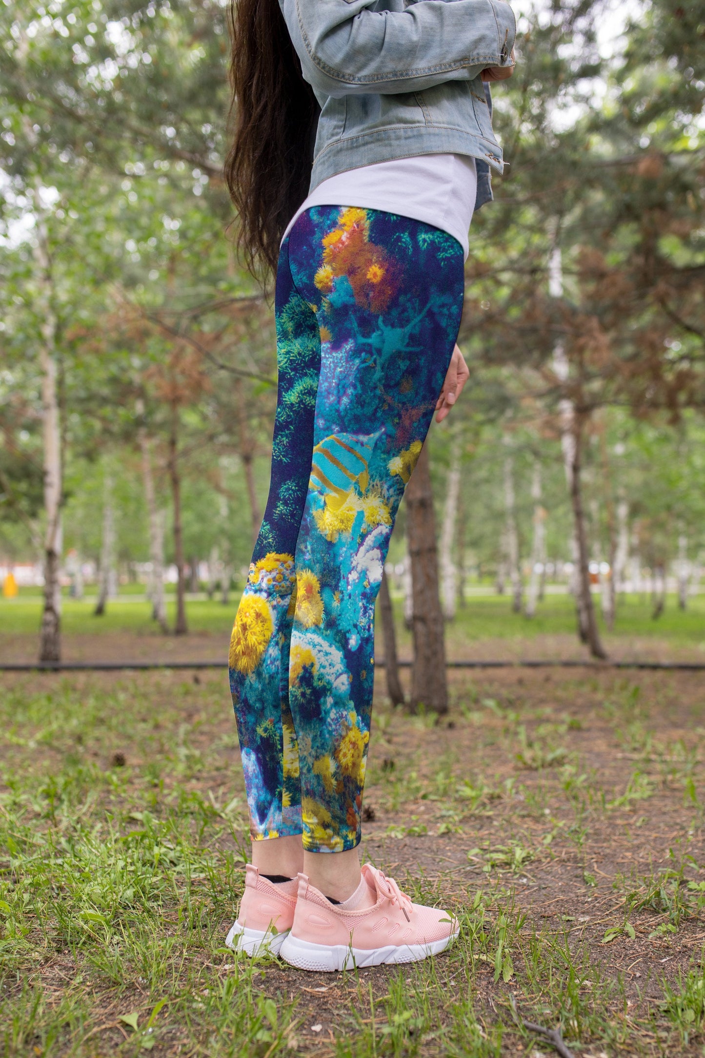 3D All Over Print Season Coral Legging - Amaze Styleโข-Apparel