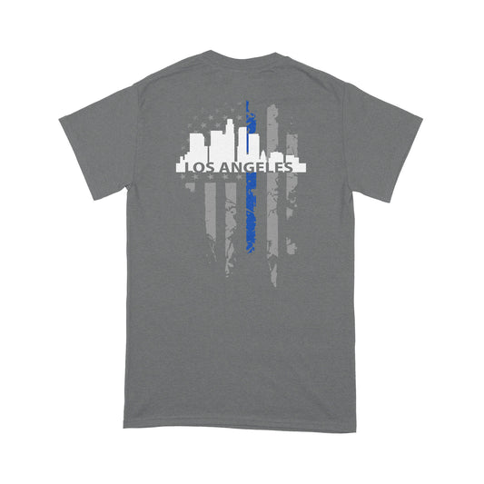 Thin Blue Line T-shirt Special Gift For Policeman Los Angeles Shirt