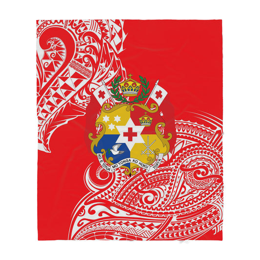 Polynesian Tonga Symbol Sherpa Blanket ML