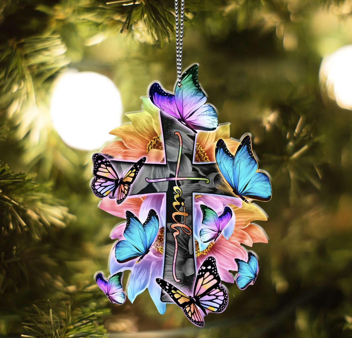 Jesus Faith Christmas Tree Hanging Ornament