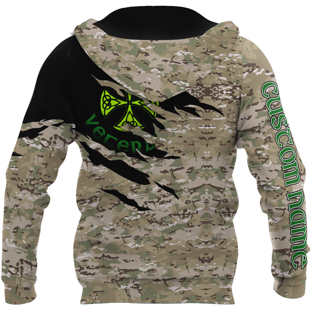 Irish Veterans - Persionalized Name 3D Hoodie Shirt For Men And Women