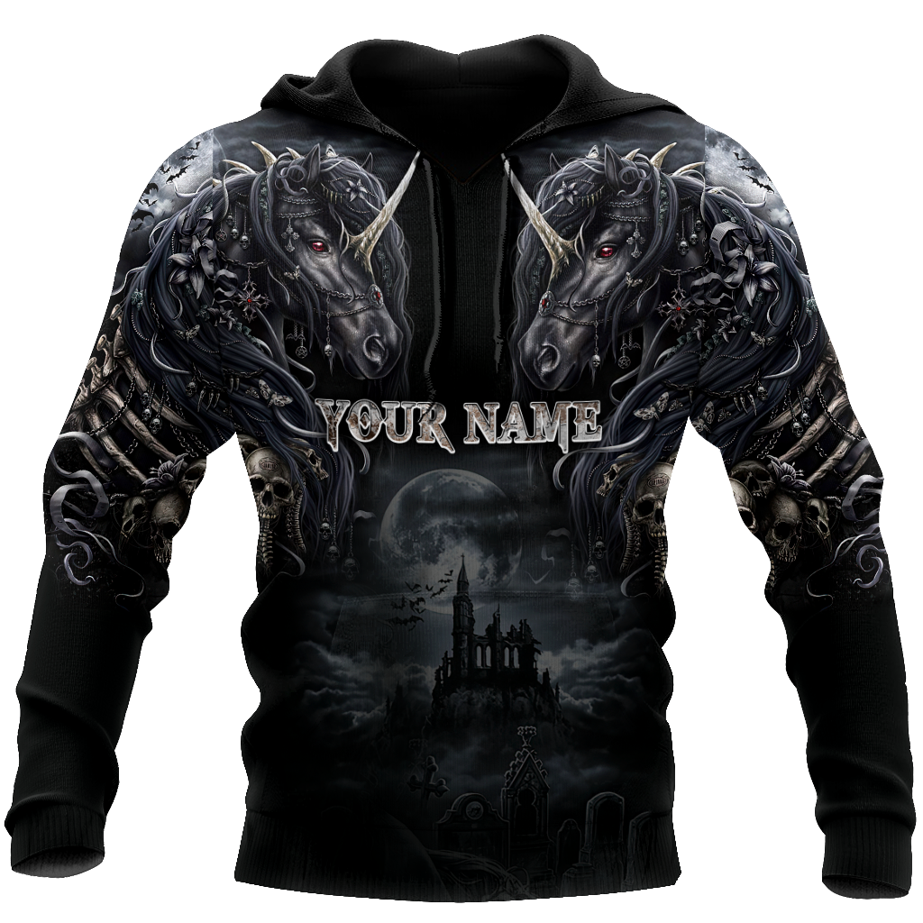 Customize Name Tattoo Skull Horse Hoodie For Men And Women NTN15032106