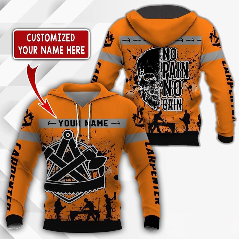 Premium Carpenter Custom Name 3D All Over Printed Unisex Shirts