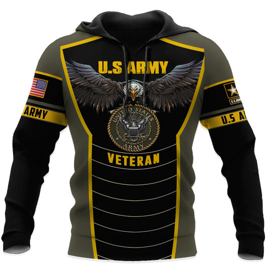 U.S Army veteran Eagle Pride design 3d print shirts Proud Military