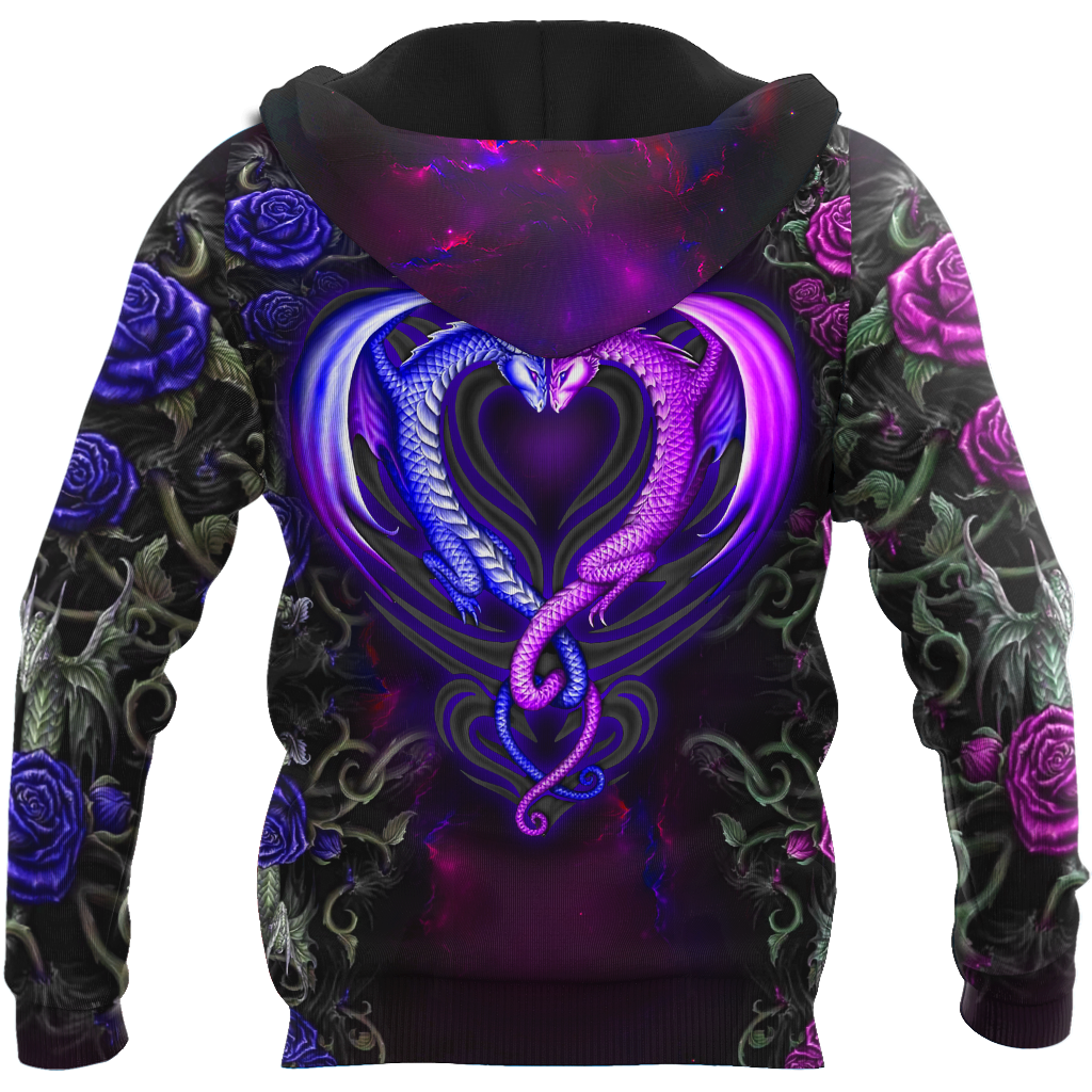 Dragon Beautiful Couples 3D Over Printed Shirt