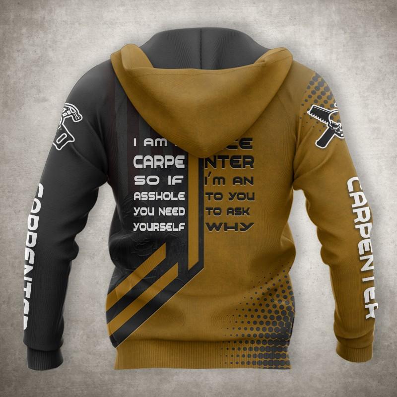 Premium Carpenter Custom Name 3D All Over Printed Unisex Shirts