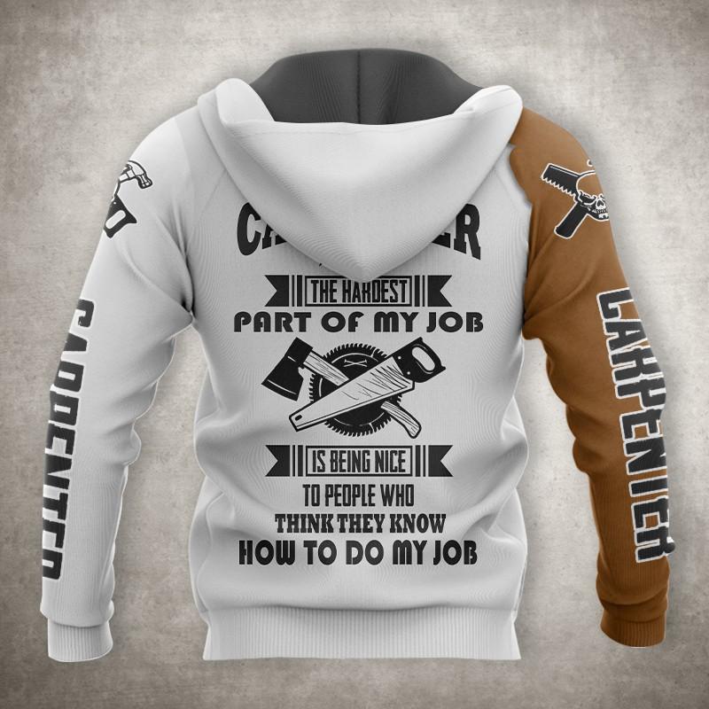 Premium Carpenter Custom Name 3D All Over Printed Unisex Shirts