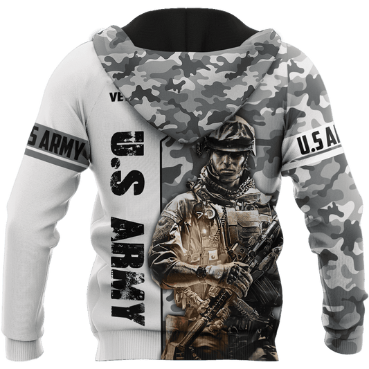 US Army Veteran 3D All Over Printed Hoodie