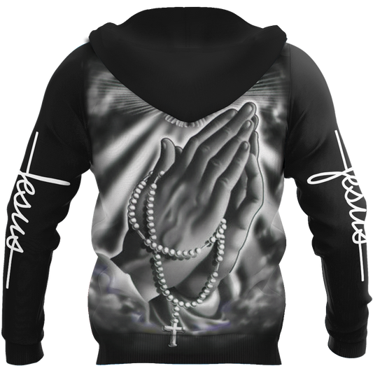 Jesus Christ Bless Hand 3D Printed Hoodie, T-Shirt for Men and Women