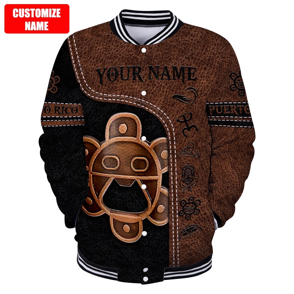 Customize Name Puerto Rico Baseball jacket 3D All Over Printed Shirts