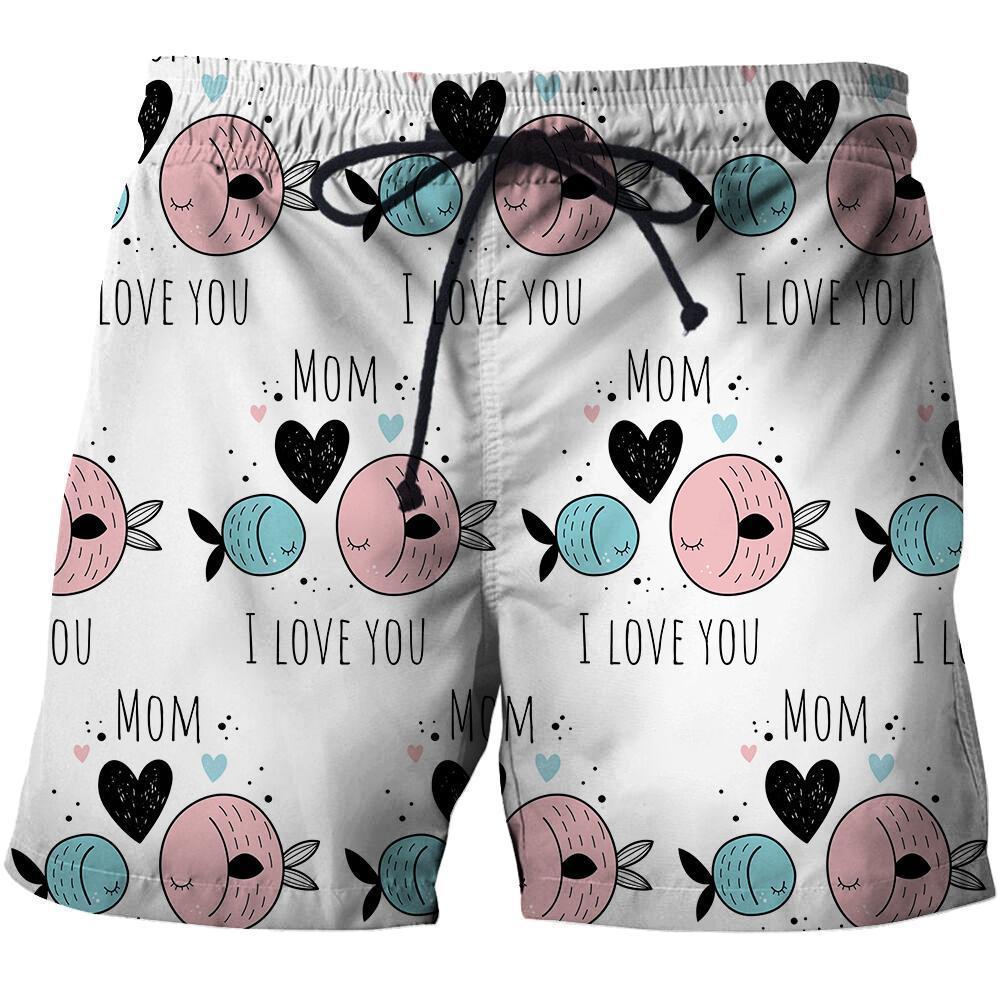 3D All Over I Love Mom Hoodie - Amaze Style™-Apparel