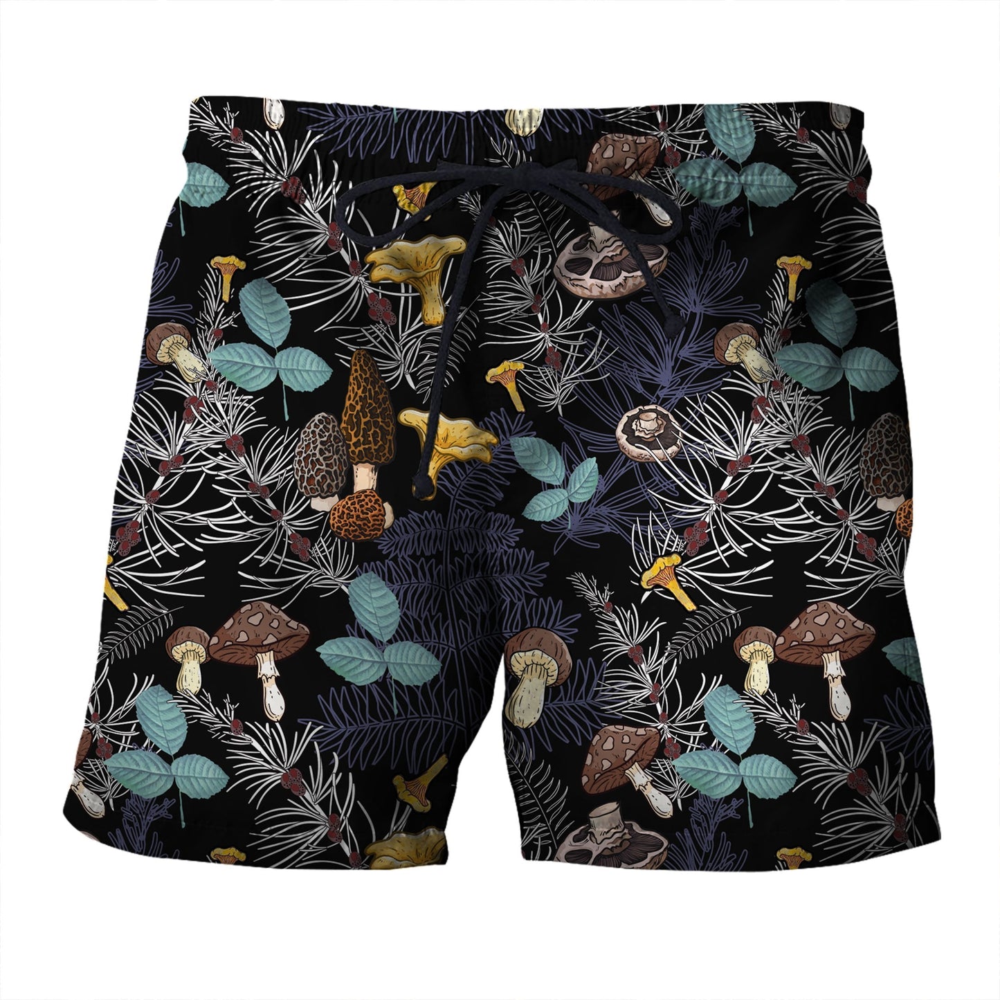 Over Print Mushrooms and leaves of forest trees Shirt DC Fashion - Amaze Style™-Apparel