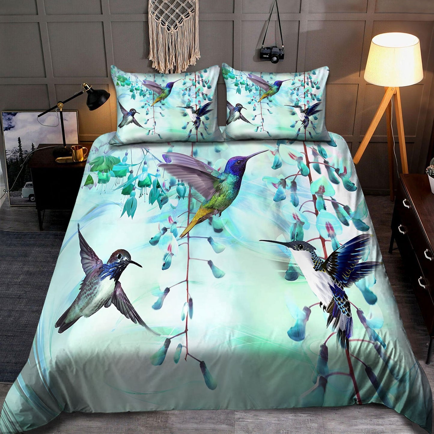Hummingbird Art Bedding Set