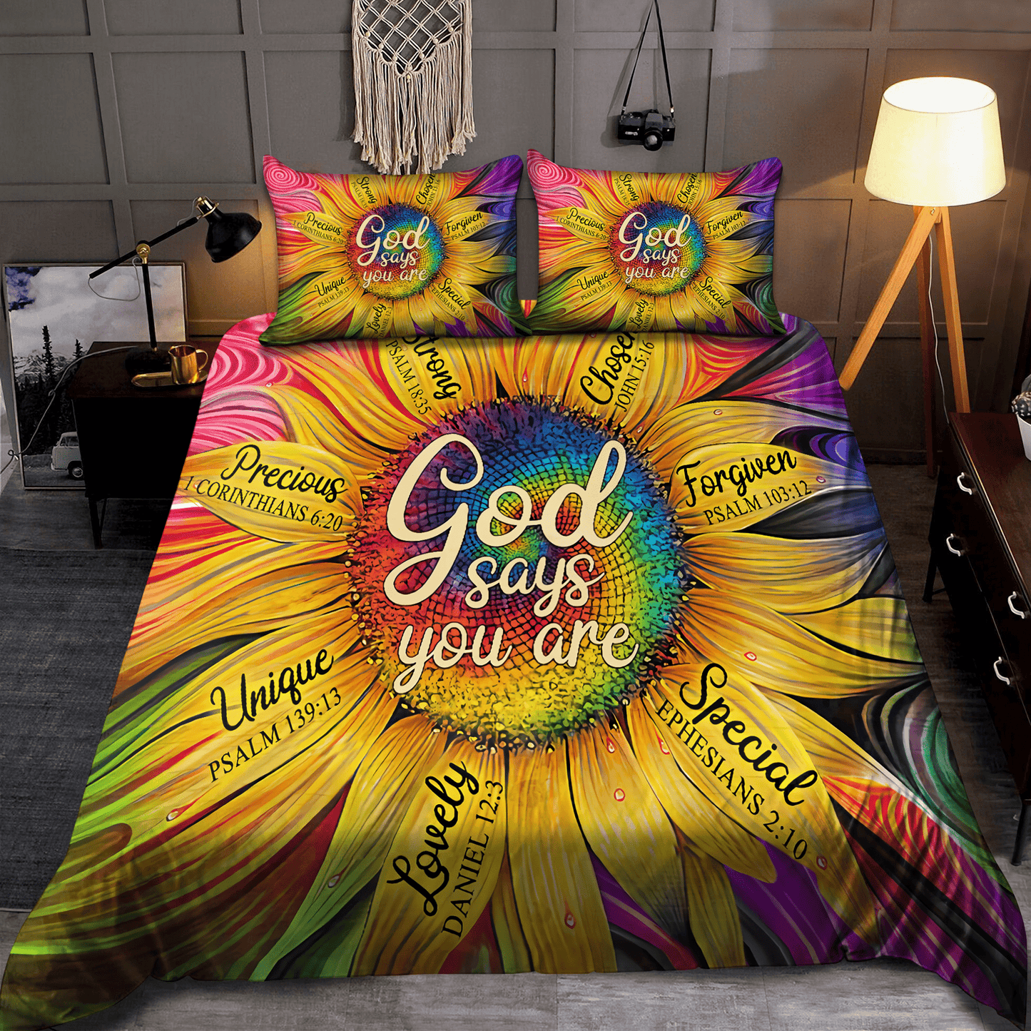 Jesus-Sunflower God Say You Are Bedding Set