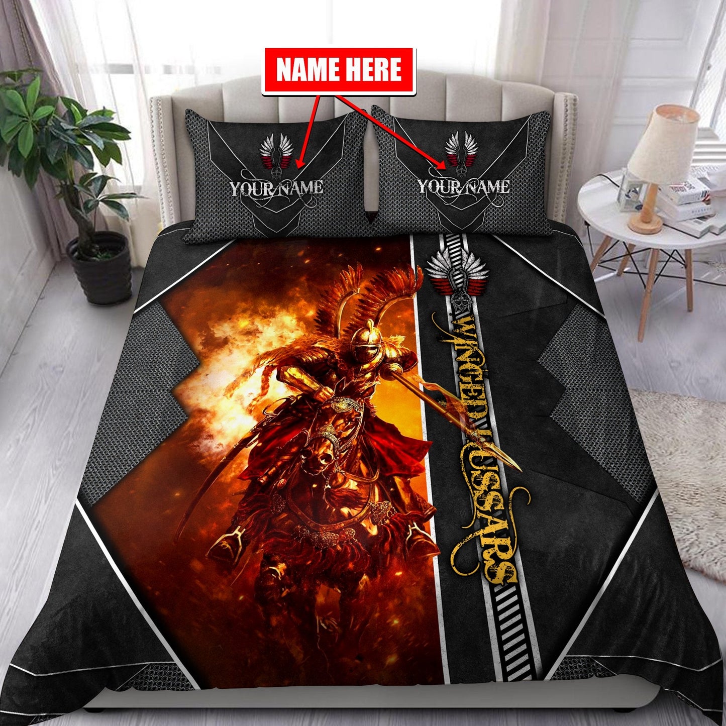 Personalized Polish Winged Hussars Bedding Set Limited Version 1